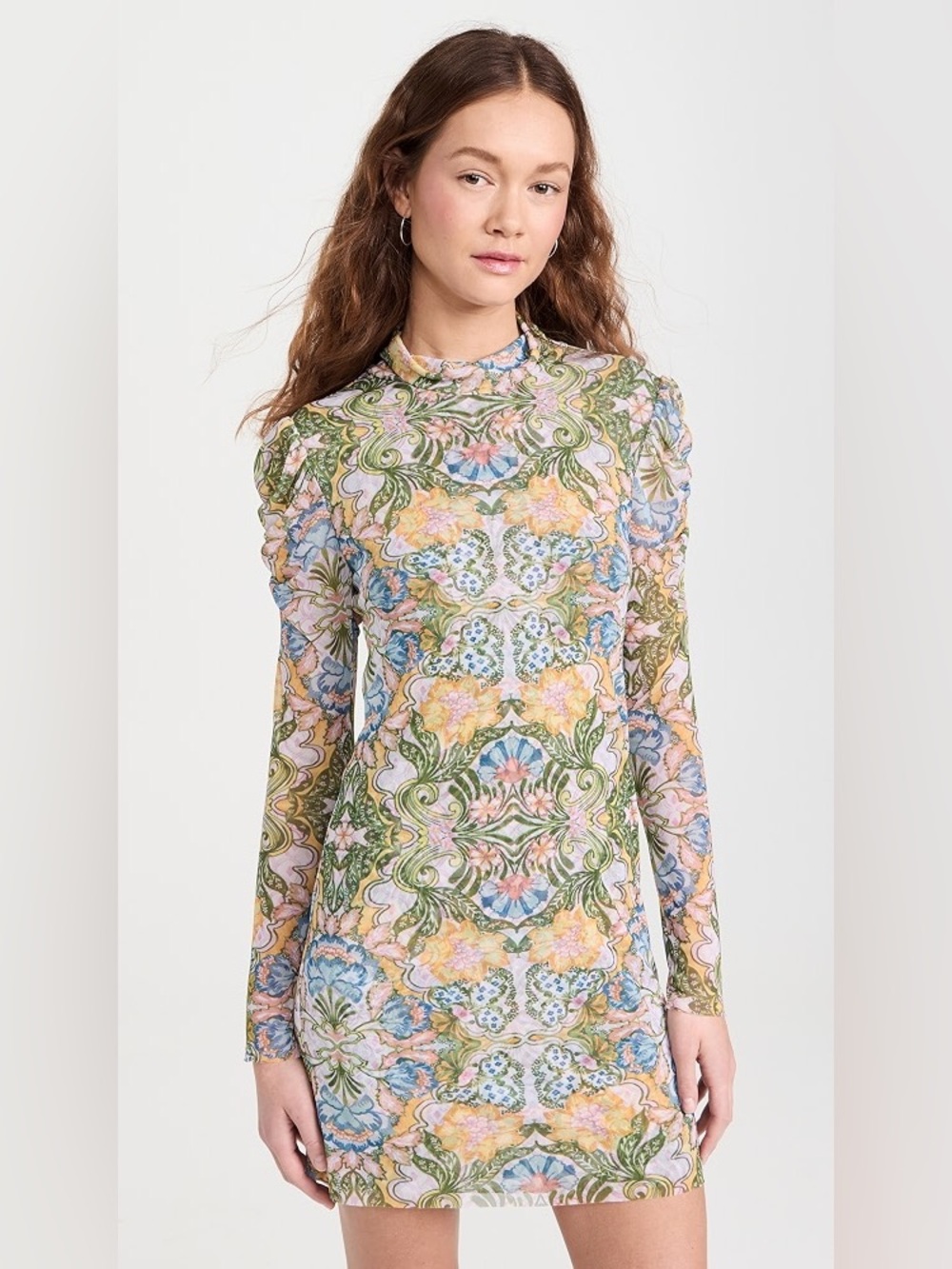 MISA Los Angeles Stormi Dolce Via Kaleidoscope Mesh Mini Dress XS
